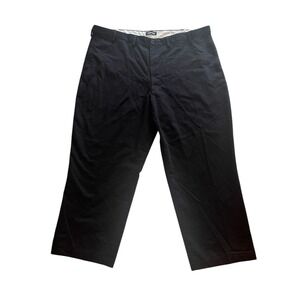 Lands' End Men's Size 44 x 29  Traditional Fit Navy Blue Chino Dress Pants